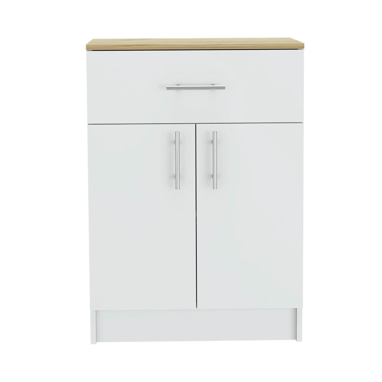 Pantry Storage Organizer Cabinet - White / Light Oak - Furniture Home Direct