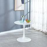 Tulip Table Mid-Century Dining Table With Round MDF Table Top, Pedestal Dining Table, End Table Leisure Coffee Table - Furniture Home Direct