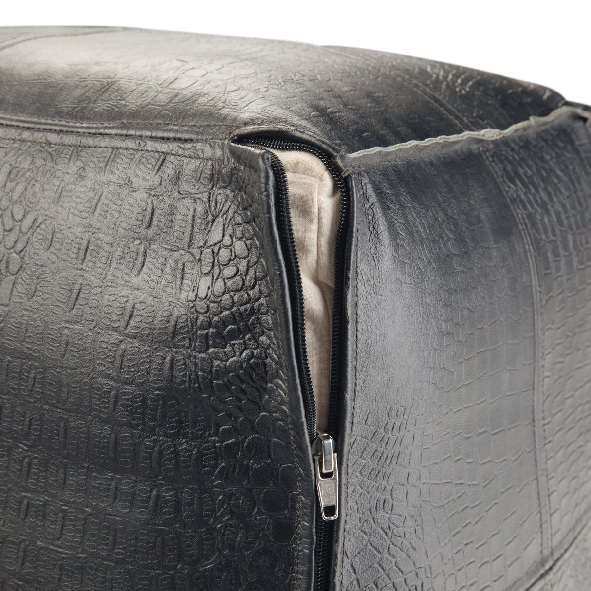 Bowen - Square Pouf - Black - Furniture Home Direct