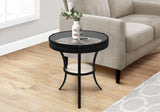 Round Accent Table, Transitional - Black - Furniture Home Direct