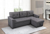 Ashlyn - Reversible Sleeper Sectional Sofa With Storage Chaise, USB Charging Ports And Pocket - Furniture Home Direct