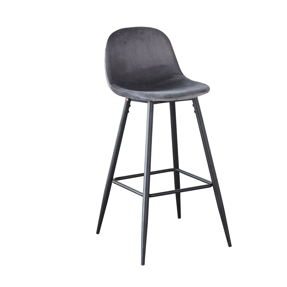 Velvet Barstool With Back (Set of 2) - Furniture Home Direct