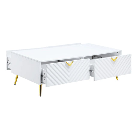 Gaines - High Gloss Coffee Table - White - Furniture Home Direct