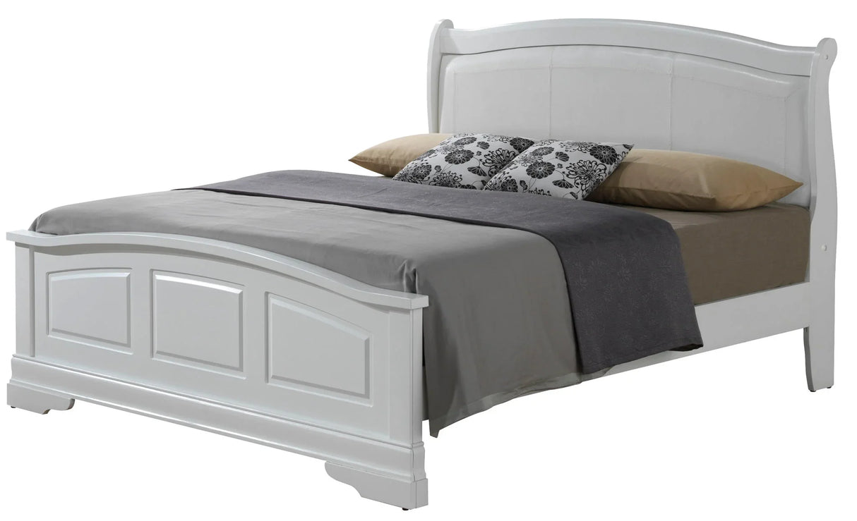 Panel Sleigh Bed Elegantly Crafted - Furniture Home Direct