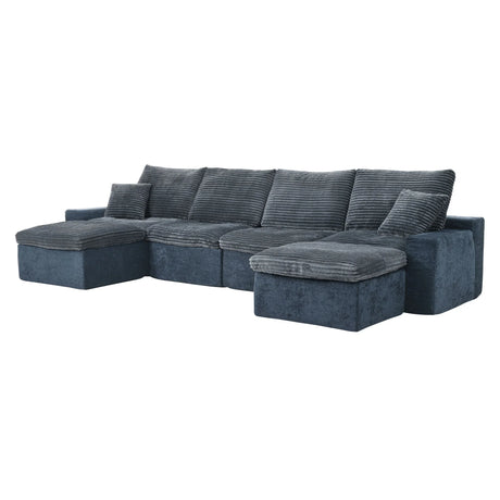 Modern Modular U Shaped Cloud Sectional Couch With Deep Seat And Comfy Chaise - Furniture Home Direct