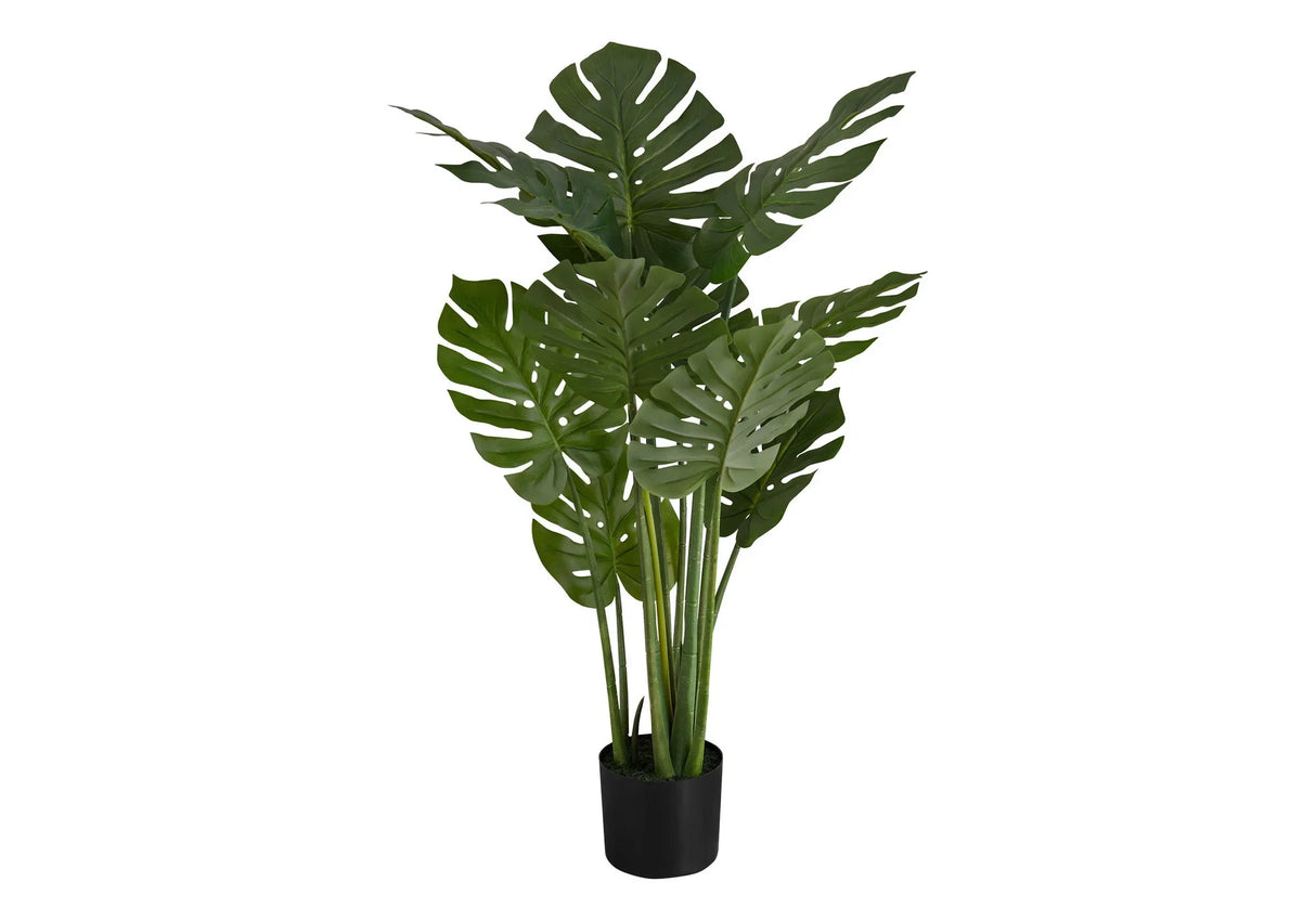 45" Tall, Artificial Plant, Monstera Tree, Indoor, Faux, Fake, Floor, Greenery, Potted, Real Touch, Decorative - Green / Black - Furniture Home Direct