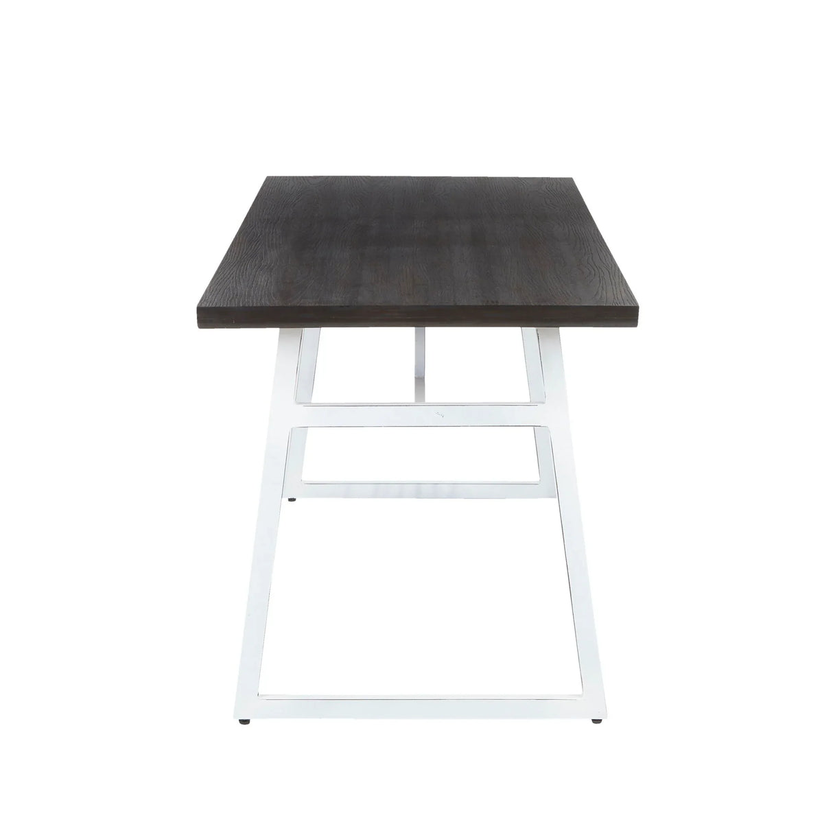 Geo - Industrial Dining Table - Vintage White / Espresso - Furniture Home Direct