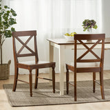 Dining Chair With X Shaped Back (Set of 2)