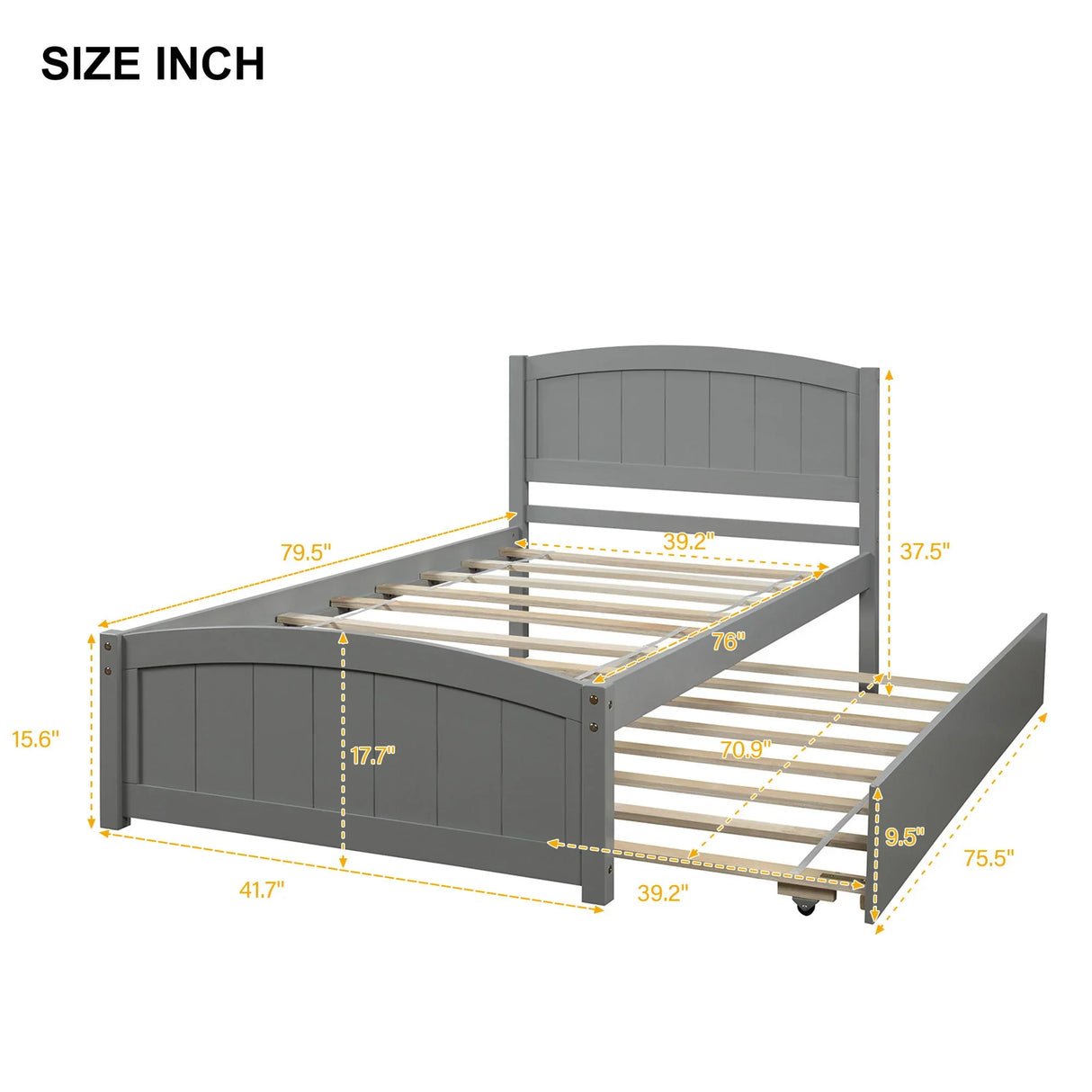 Platform Bed & Headboard, Footboard And Wood Slat Support - Furniture Home Direct
