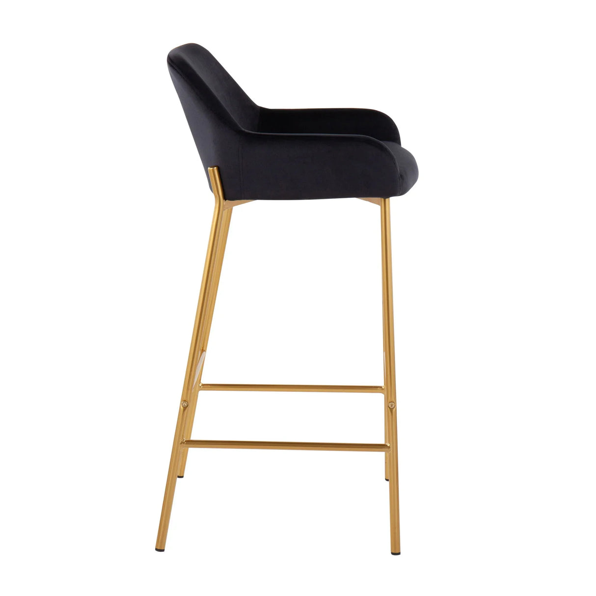 Daniella - Contemporary / Glam Fixed Height Bar Stool (Set of 2) - Furniture Home Direct