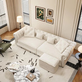 3 In 1 Convertible Sleeper Sofa Bed With Movable Ottoman