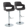 Vintage Flair - Mid Century Modern Adjustable Barstool & Straight T Footrest (Set of 2) - Furniture Home Direct