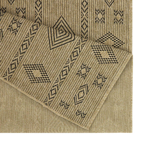 Earth - 2'7" X 7'3" Indoor, Outdoor Area Rug - Jute / Black - Furniture Home Direct