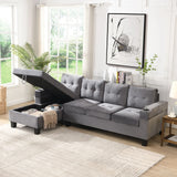 Modern Sectional Sofa Set With L Shape Chaise Lounge And Storage - Furniture Home Direct