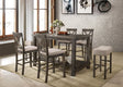 Martha II - 7 Pieces Counter Height Dining Room Set - Gray - Furniture Home Direct