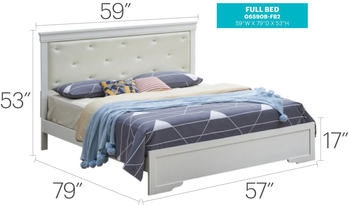 Chic Elegantly Designed Transitional Bed - Furniture Home Direct
