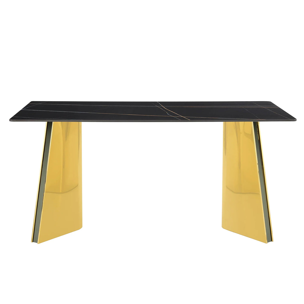 Dining Table Black Marble With Gold Butterfly Legs Black - Furniture Home Direct