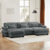 Super Comfort Oversized Modular Sectional Sofa With Movable Ottoman - Furniture Home Direct