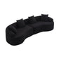 4 Seater Sofa With Chenille Fabric, 30D, 60 Hardness Full Sponge, 4 Pillow For Living Room, Home Furniture Sleeper Sectional Sofa For Apartment - Furniture Home Direct