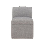 Della - Upholstered Castered Chair - Gray - Furniture Home Direct