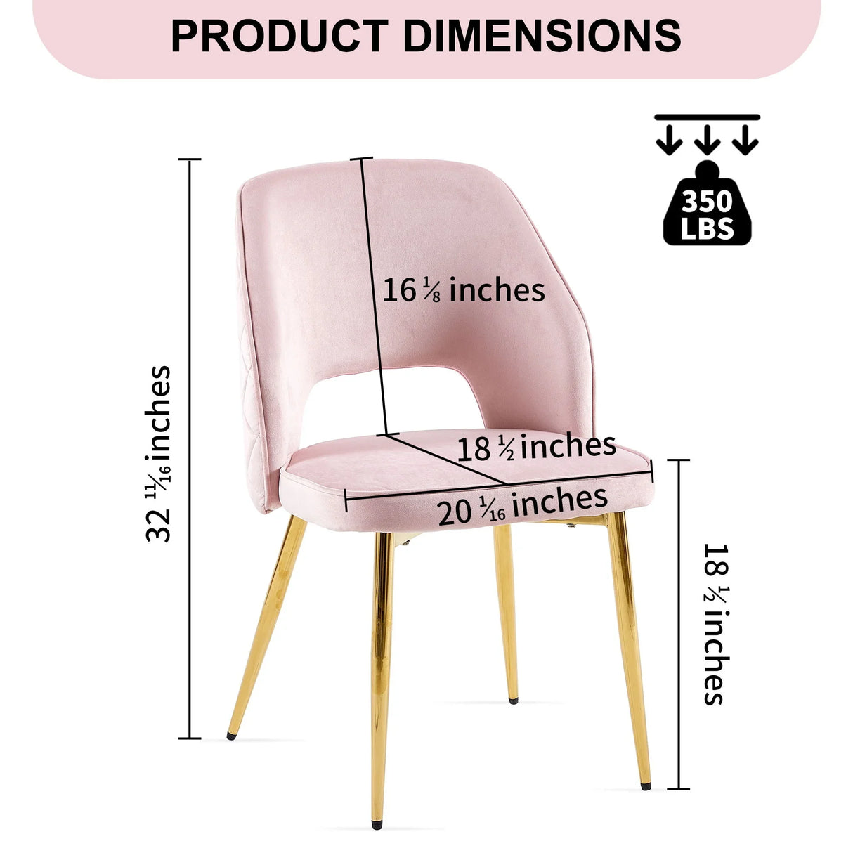Velvet Dining Chairs With Metal Legs And Hollow Back Upholstered Dining Chairs - Furniture Home Direct