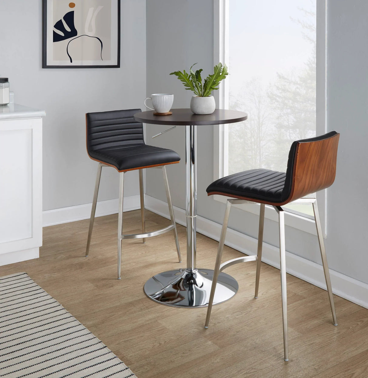Adjustable Contemporary Bar Table - Furniture Home Direct