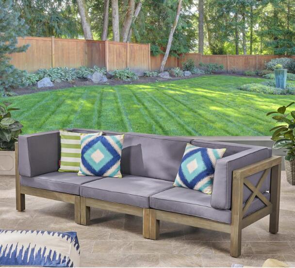 Outdoor Patio Sofa - Dark Gray - Furniture Home Direct