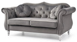 Stylish Flared Arm Loveseat - Furniture Home Direct