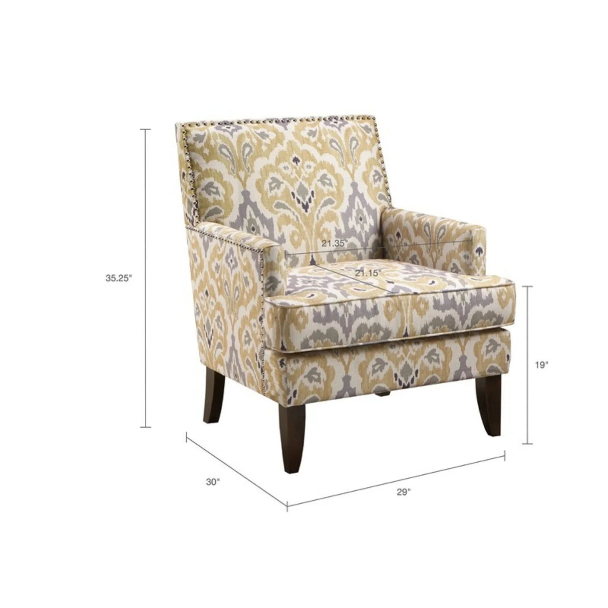 Colton - Track Arm Club Chair With Nailhead Trim - Furniture Home Direct