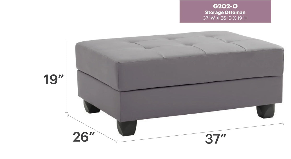 Stylish Storage Contemporary Ottoman - Furniture Home Direct
