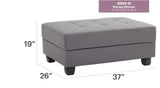 Stylish Storage Contemporary Ottoman - Furniture Home Direct