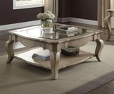 Chelmsford - Clear Glass Coffee Table - Taupe - Furniture Home Direct