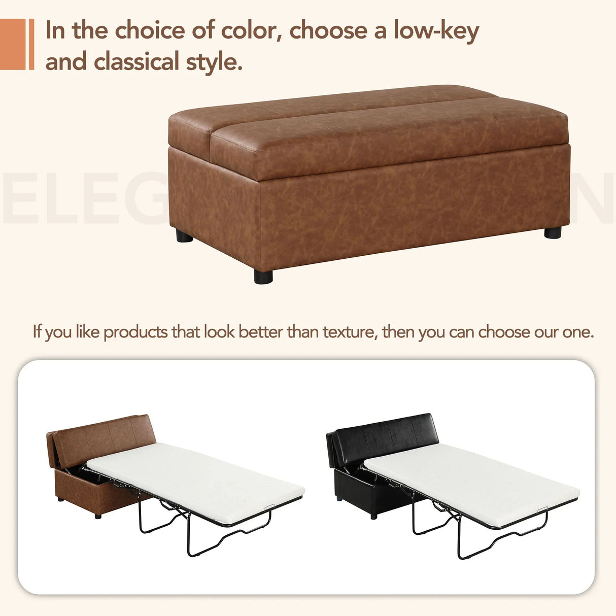 Twin Size Folding Ottoman Sleeper Bed With Mattress Convertible Guest Bed - Furniture Home Direct