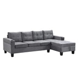 Modern Sectional Sofa Set With L Shape Chaise Lounge And Storage - Furniture Home Direct