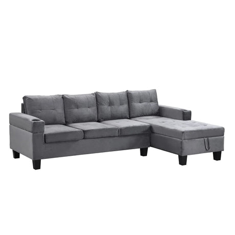 Modern Sectional Sofa Set With L Shape Chaise Lounge And Storage - Furniture Home Direct