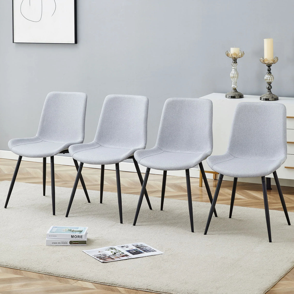 Modern Medieval Style Restaurant Cushioned Chairs With Suede Backrests - Furniture Home Direct