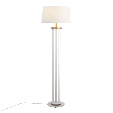 Rope Contemporary Floor Lamp - Natural / White - Furniture Home Direct