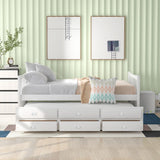 Twin Size Daybed With Trundle And Drawers - Furniture Home Direct