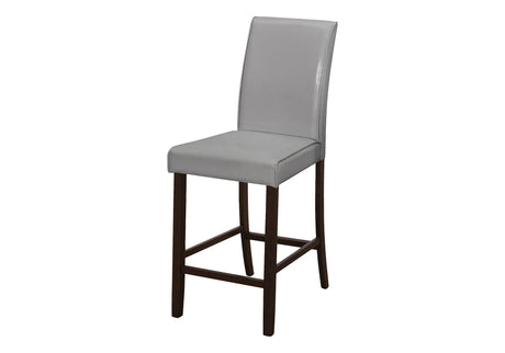 Counter Height Dining Chair Upholstered Leather Look (Set of 2) - Furniture Home Direct