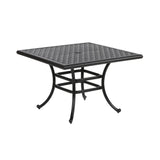 Square 4 Person 43.19" Long Aluminum Dining Set With Cushions - Furniture Home Direct
