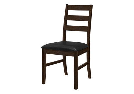 Dining Chair, Dining Room, Side, Upholstered, Transitional (Set of 2) - Black - Furniture Home Direct