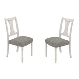 Tannen - Dining Side Chair (Set of 2) - White And Gray - Furniture Home Direct