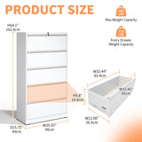 Premium Drawer Metal Lateral File Cabinet With Lock - Furniture Home Direct
