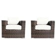 Outdoor Chairs Set With Cushions - Brown Mix - Furniture Home Direct