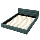 Modern Platform Bed Frame With Thick Chenille Fabric - Furniture Home Direct