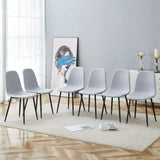 Modern Medieval Style Cushioned Side Chairs Set With Black Metal Legs For Kitchens - Furniture Home Direct