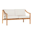 Modern Curved Arm Upholstered Outdoor Loveseat - Furniture Home Direct