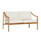 Modern Curved Arm Upholstered Outdoor Loveseat - Furniture Home Direct