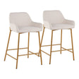 Daniella - Contemporary / Glam Fixed Height Counter Stool (Set of 2) - Furniture Home Direct