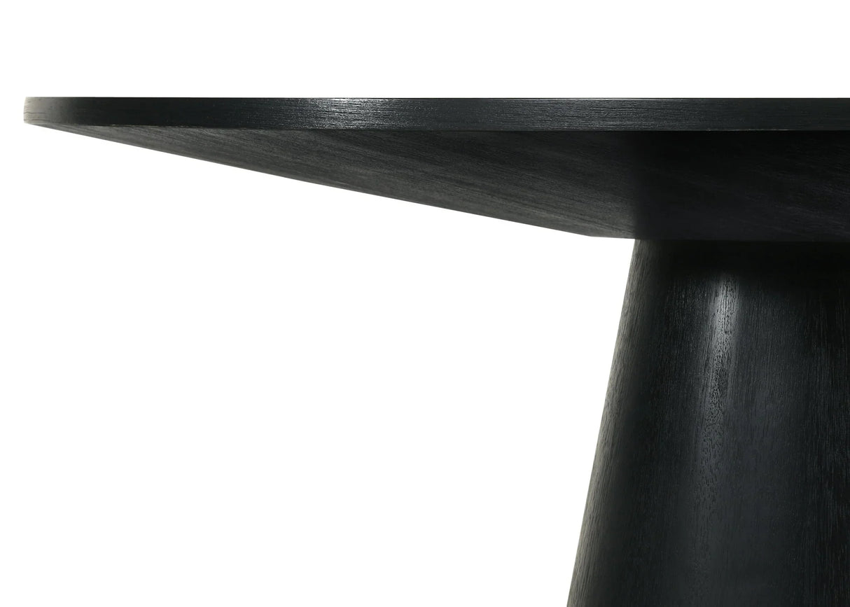 Jasper - Wide Contemporary Round Dining Table With Fabric Chairs Set - Furniture Home Direct